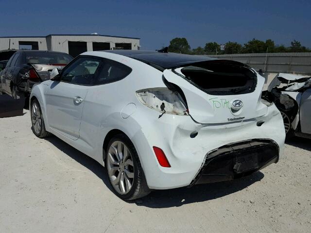 KMHTC6AD8DU108384 - 2013 HYUNDAI VELOSTER B WHITE photo 3