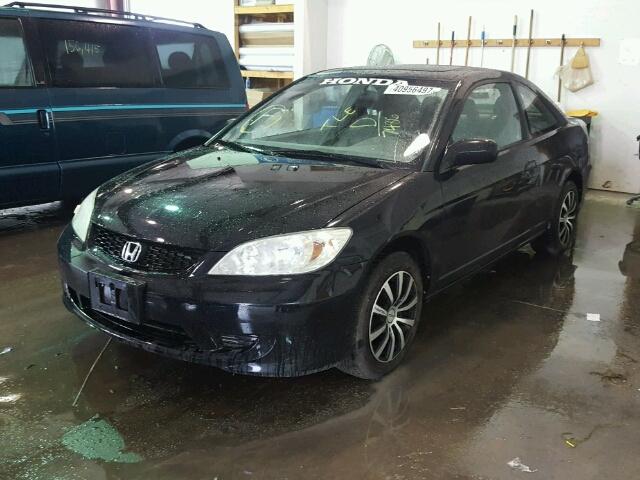 1HGEM21014L037486 - 2004 HONDA CIVIC BLACK photo 2