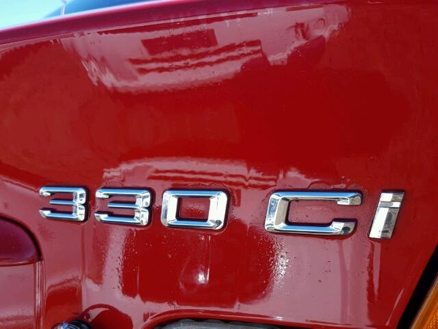 WBABN53432JU39001 - 2002 BMW 330 RED photo 9