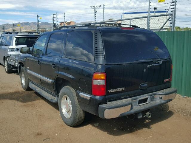 1GKEK13T92J179572 - 2002 GMC YUKON BLACK photo 3