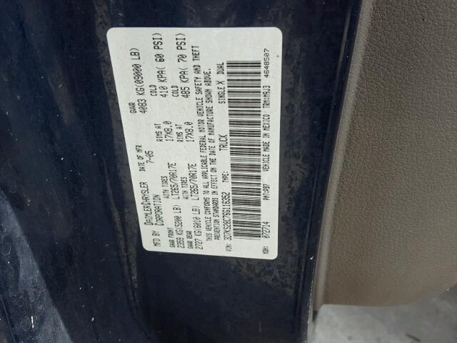 3D7KS28C76G116352 - 2006 DODGE RAM 2500 S BLUE photo 10