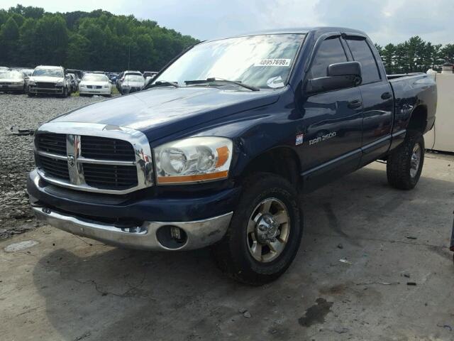 3D7KS28C76G116352 - 2006 DODGE RAM 2500 S BLUE photo 2