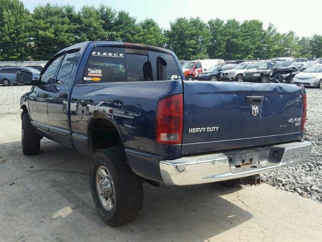 3D7KS28C76G116352 - 2006 DODGE RAM 2500 S BLUE photo 3