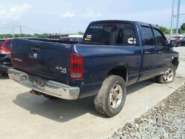 3D7KS28C76G116352 - 2006 DODGE RAM 2500 S BLUE photo 4