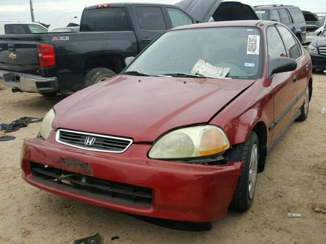 1HGEJ6675WL005567 - 1998 HONDA CIVIC BURGUNDY photo 2