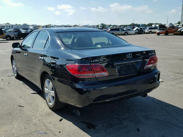 JTHBA30G955137046 - 2005 LEXUS ES BLACK photo 3