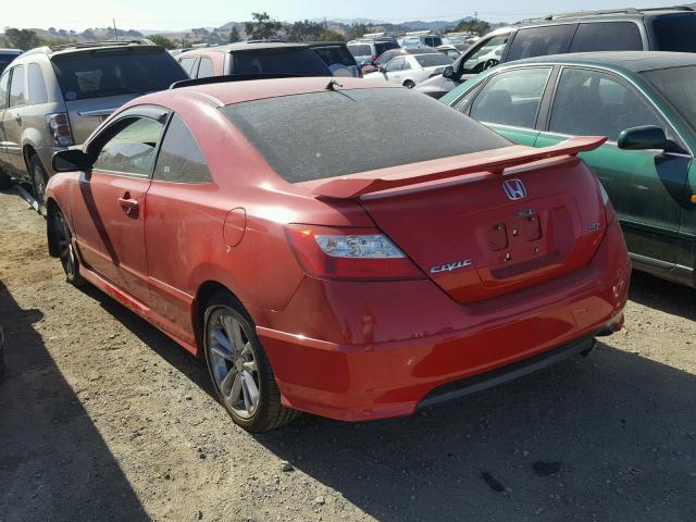 2HGFG21548H703198 - 2008 HONDA CIVIC SI RED photo 3