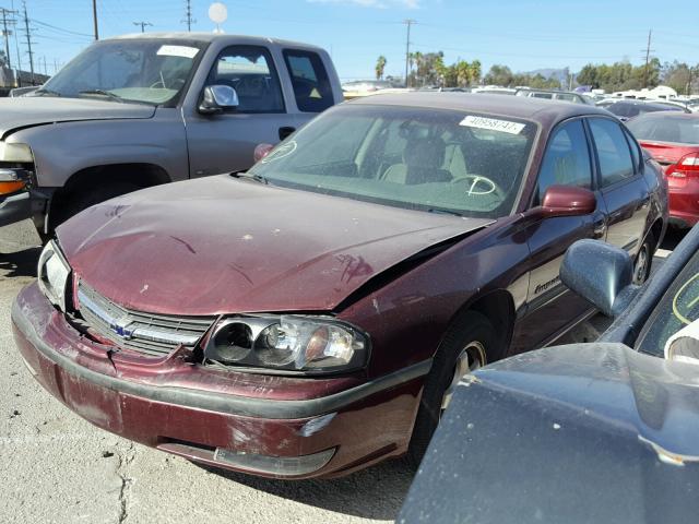 2G1WH55K3Y9153315 - 2000 CHEVROLET IMPALA LS MAROON photo 2