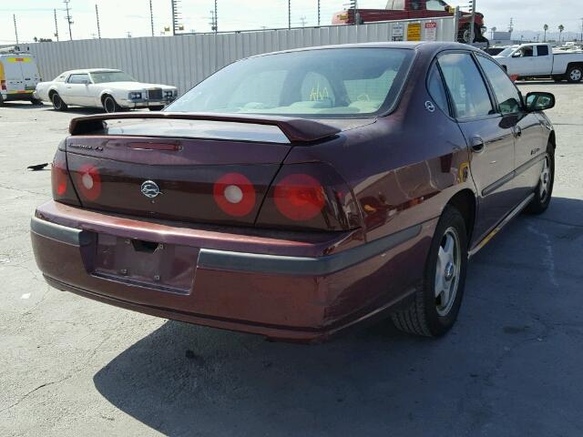 2G1WH55K3Y9153315 - 2000 CHEVROLET IMPALA LS MAROON photo 4