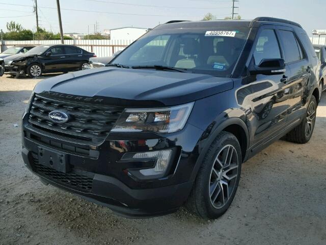 1FM5K8GT2GGC71363 - 2016 FORD EXPLORER S BLACK photo 2