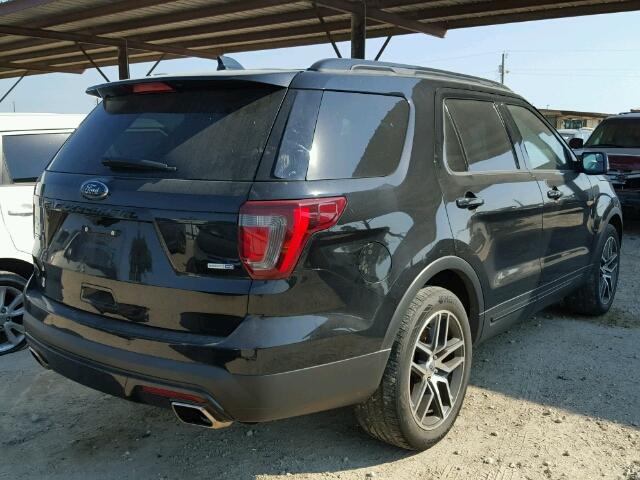 1FM5K8GT2GGC71363 - 2016 FORD EXPLORER S BLACK photo 4