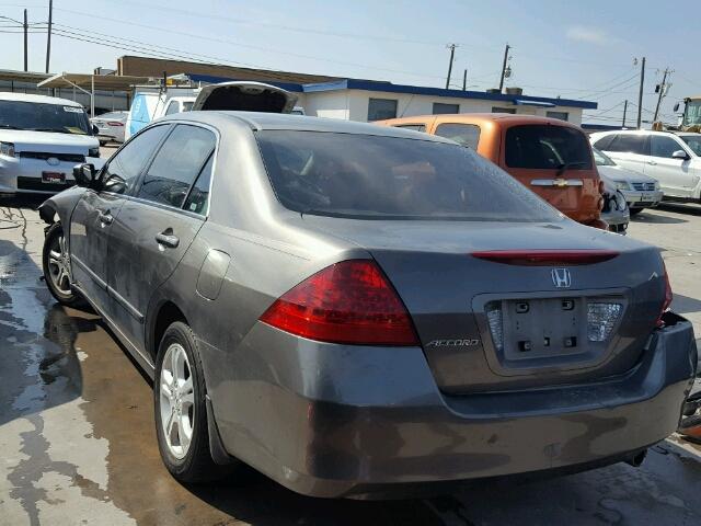 1HGCM56707A031533 - 2007 HONDA ACCORD EX GRAY photo 3