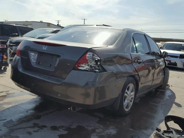 1HGCM56707A031533 - 2007 HONDA ACCORD EX GRAY photo 4