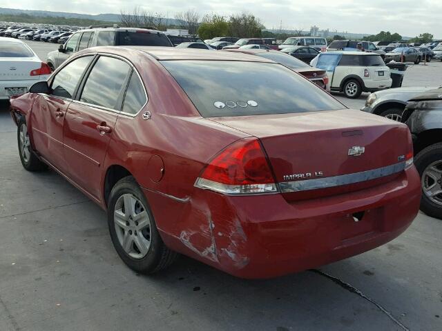 2G1WB58K389262855 - 2008 CHEVROLET IMPALA LS RED photo 3