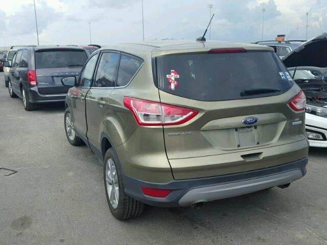 1FMCU0GX2EUA79266 - 2014 FORD ESCAPE SE GREEN photo 3