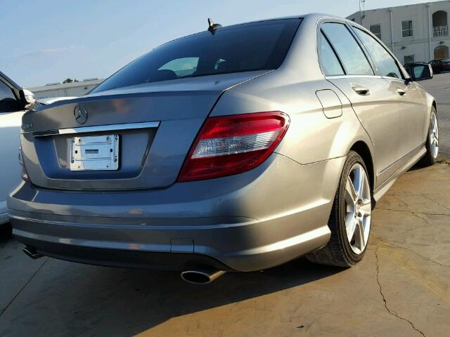 WDDGF5EB5AR089233 - 2010 MERCEDES-BENZ C 300 GRAY photo 4