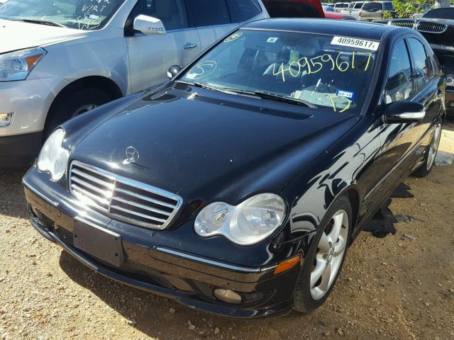 WDBRF40J05F704515 - 2005 MERCEDES-BENZ C 230K SPO BLACK photo 2