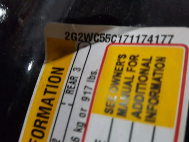 2G2WC55C171174177 - 2007 PONTIAC GRAND PRIX BLACK photo 10