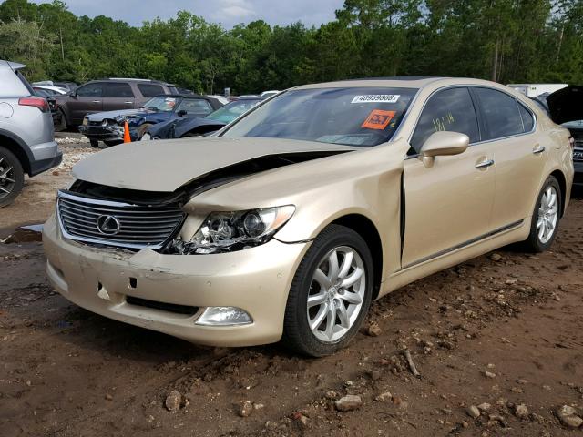 JTHBL46F175019199 - 2007 LEXUS LS 460 GOLD photo 2