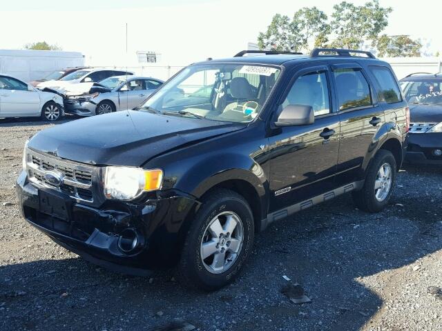 1FMCU03168KE80806 - 2008 FORD ESCAPE XLT BLACK photo 2