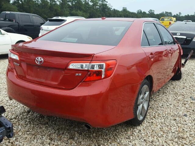 4T1BF1FK9CU609263 - 2012 TOYOTA CAMRY BASE RED photo 4