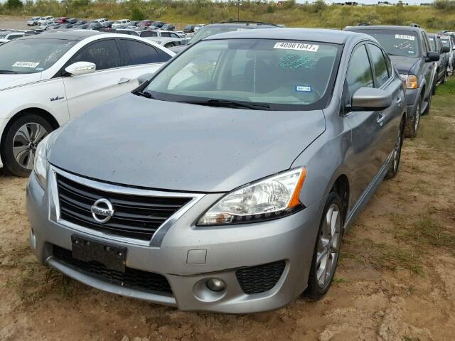3N1AB7APXEY262112 - 2014 NISSAN SENTRA S SILVER photo 2