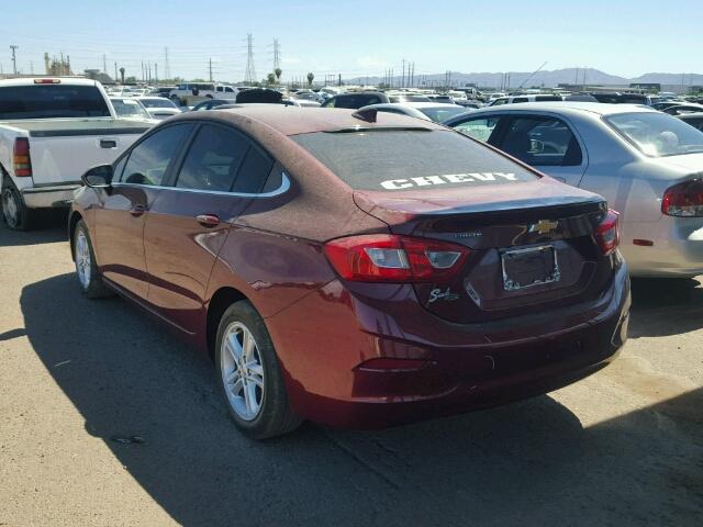 1G1BE5SMXG7300839 - 2016 CHEVROLET CRUZE LT MAROON photo 3