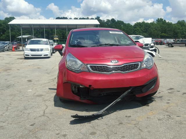 KNADN4A39D6297353 - 2013 KIA RIO EX RED photo 9