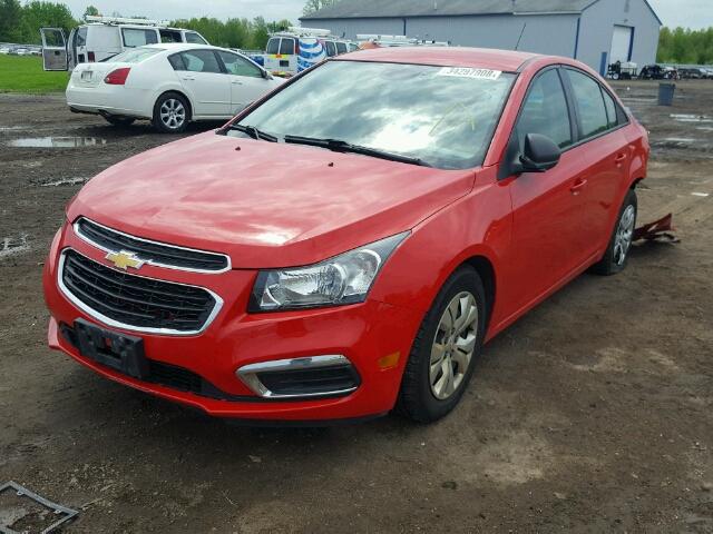 1G1P15SH2F7259481 - 2015 CHEVROLET CRUZE L RED photo 2