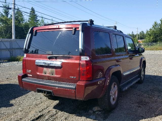 1J8HG58T39C505786 - 2009 JEEP COMMANDER RED photo 4