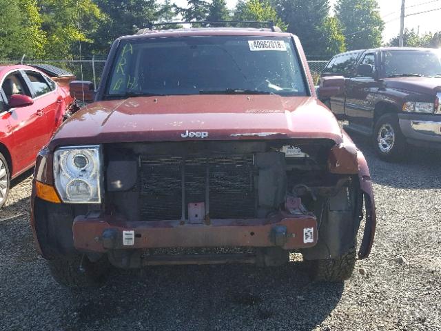1J8HG58T39C505786 - 2009 JEEP COMMANDER RED photo 9