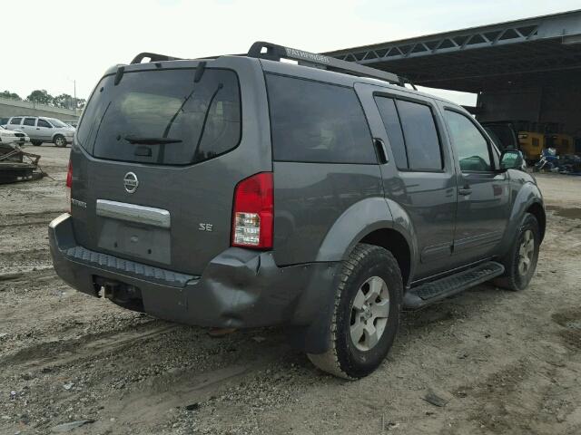 5N1AR18U25C731361 - 2005 NISSAN PATHFINDER CHARCOAL photo 4