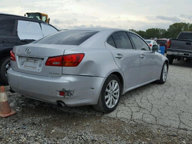 JTHBE262365004648 - 2006 LEXUS IS 350 SILVER photo 4