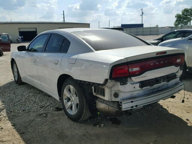 2C3CDXBG0EH197540 - 2014 DODGE CHARGER SE WHITE photo 3