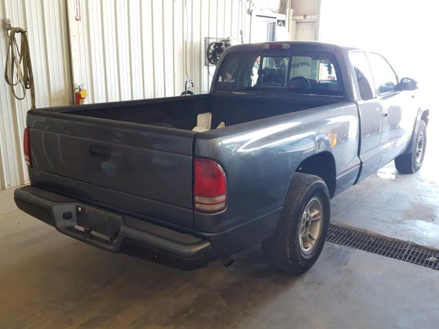 1B7GL22X71S271316 - 2001 DODGE DAKOTA GRAY photo 4