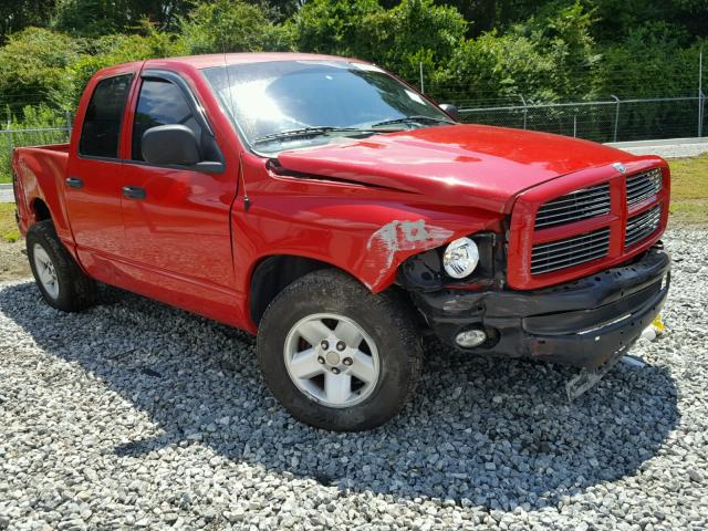 1D7HA18N12J125436 - 2002 DODGE RAM 1500 RED photo 1