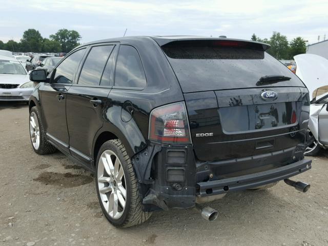 2FMDK30C19BA70220 - 2009 FORD EDGE SPORT BLACK photo 3