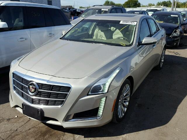 1G6AX5SX3E0182536 - 2014 CADILLAC CTS LUXURY GOLD photo 2