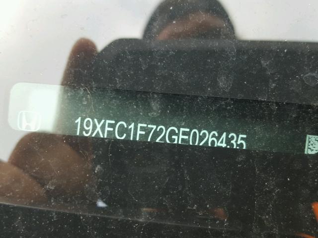 19XFC1F72GE026435 - 2016 HONDA CIVIC EXL 黑色 照片 10