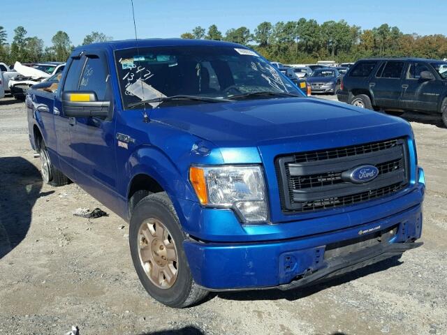 1FTEX1CM5DKE27254 - 2013 FORD F150 BLUE photo 1