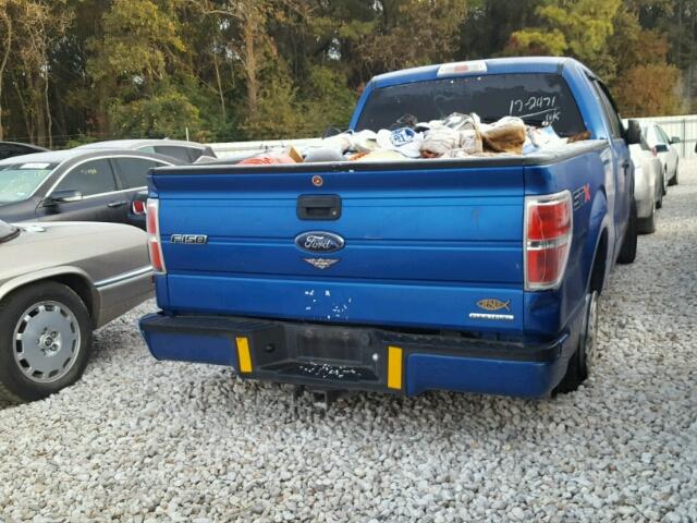 1FTEX1CM5DKE27254 - 2013 FORD F150 BLUE photo 4