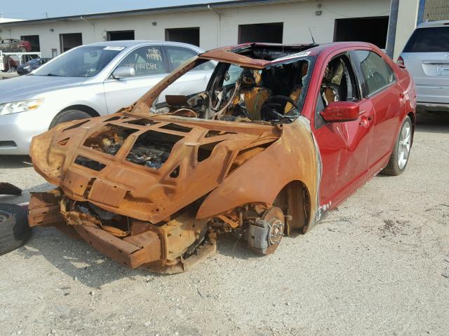 3FAHP0KC6BR138611 - 2011 FORD FUSION SPO RED photo 2