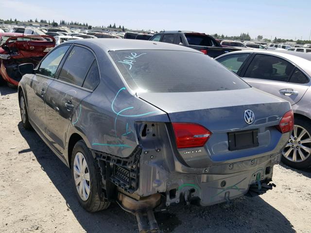 3VW2K7AJ2EM248772 - 2014 VOLKSWAGEN JETTA BASE 灰色 照片 3