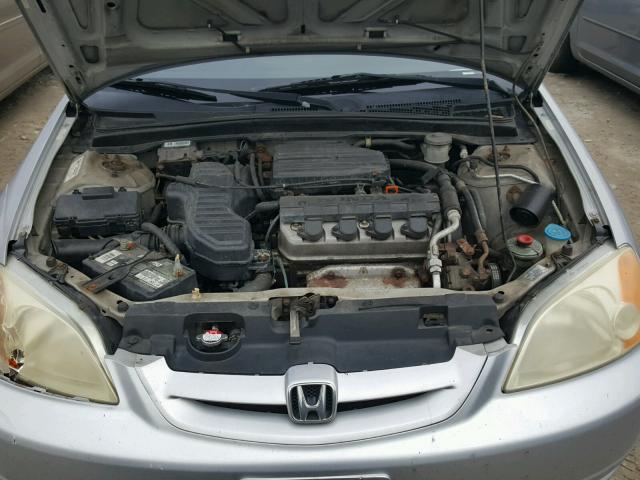 1HGEM22581L026913 - 2001 HONDA CIVIC LX SILVER photo 7