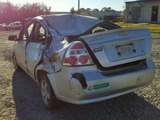 KL1TD5DE9BB193297 - 2011 CHEVROLET AVEO LS SILVER photo 3