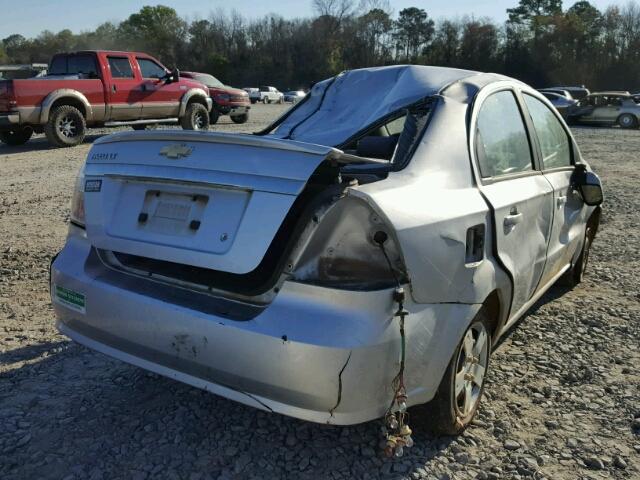 KL1TD5DE9BB193297 - 2011 CHEVROLET AVEO LS SILVER photo 4