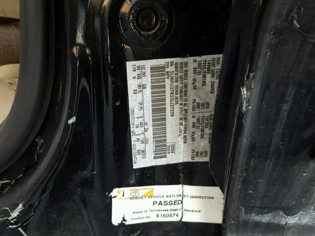 5LMFU27R23LJ27259 - 2003 LINCOLN NAVIGATOR 黑色 照片 10