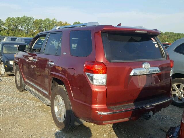 JTEZU5JR6D5059662 - 2013 TOYOTA 4RUNNER SR RED photo 3