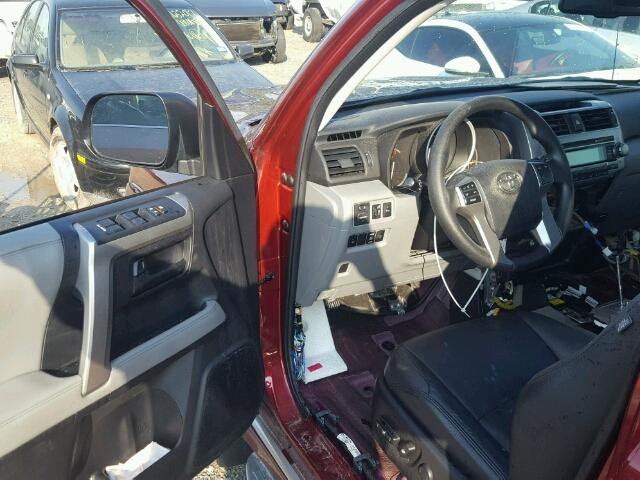 JTEZU5JR6D5059662 - 2013 TOYOTA 4RUNNER SR RED photo 9