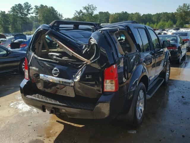 5N1AR1NN2AC624446 - 2010 NISSAN PATHFINDER BLACK photo 4